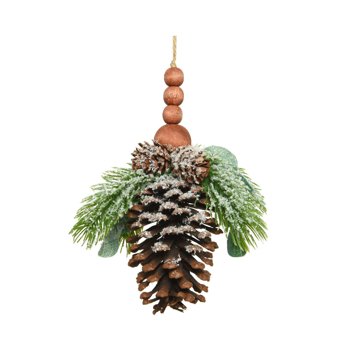 Addobbo pigna con perle Kaemingk