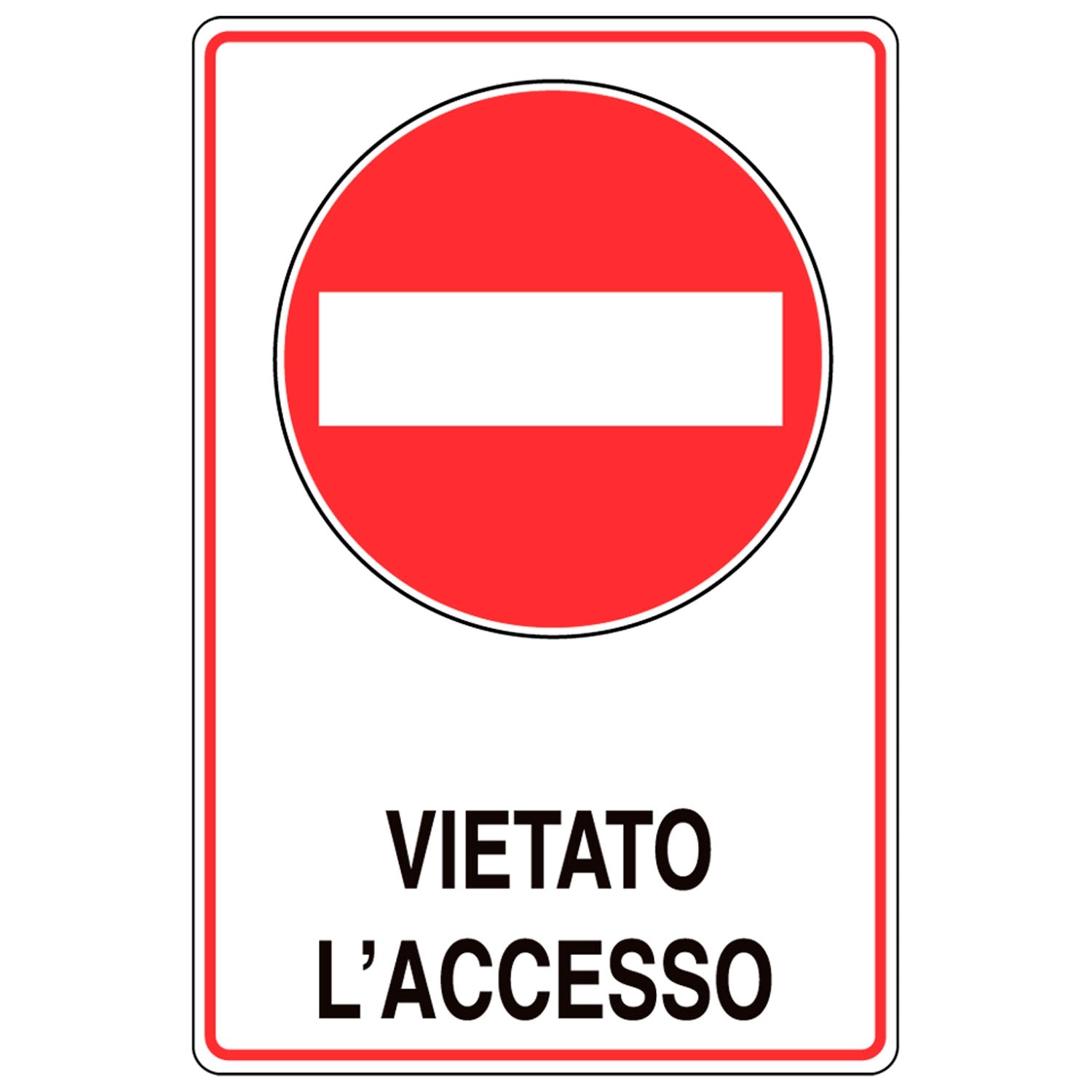 Cartello divieto d'accesso 32x22 cm