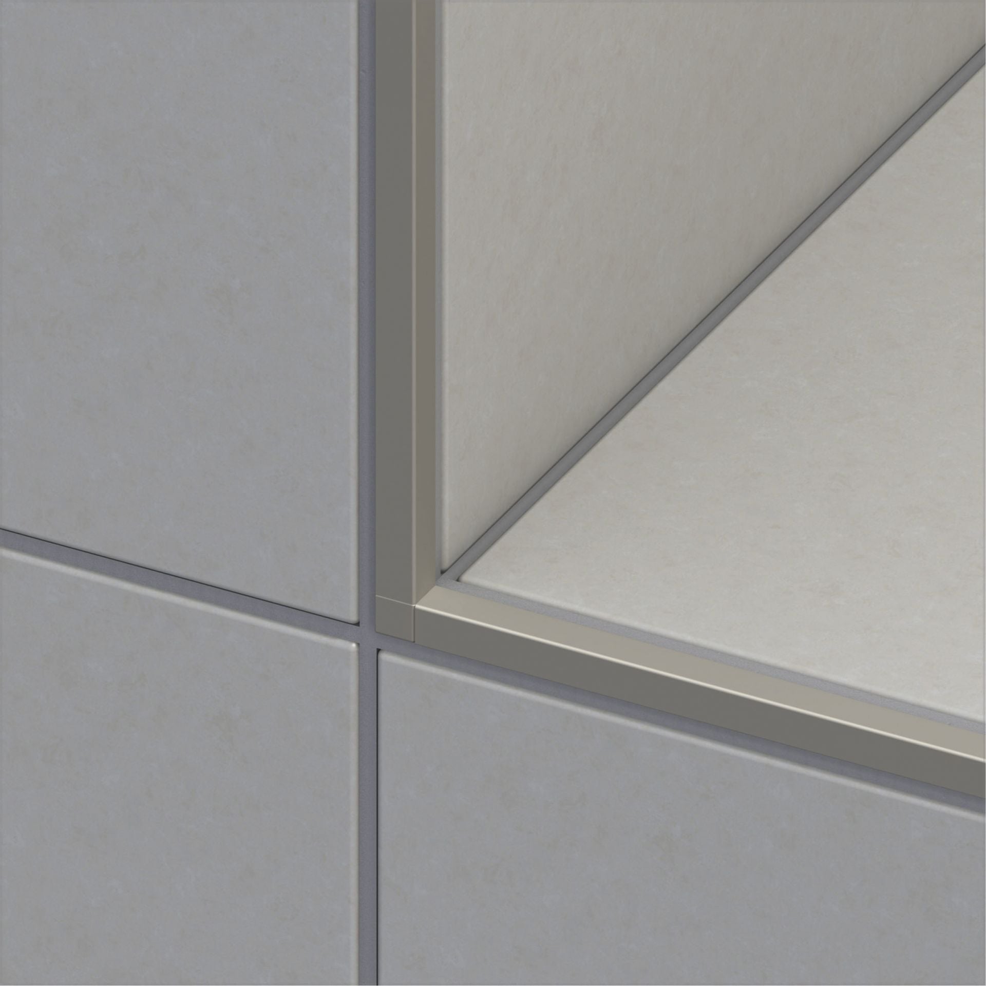 Angolo quadrato per piastrelle cromato