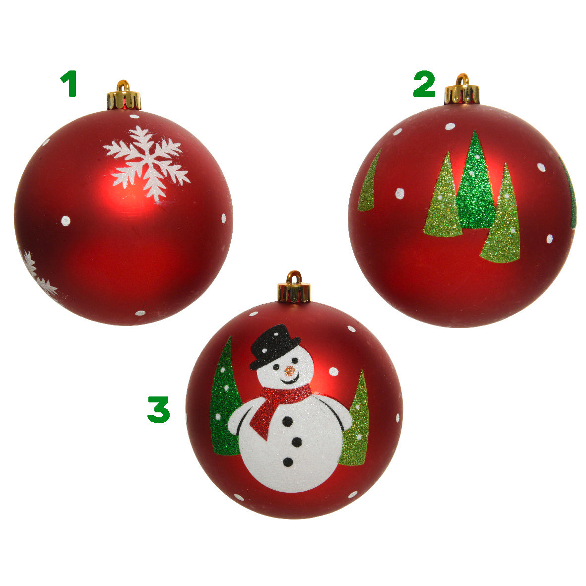 Palla rossa in vetro 10 cm