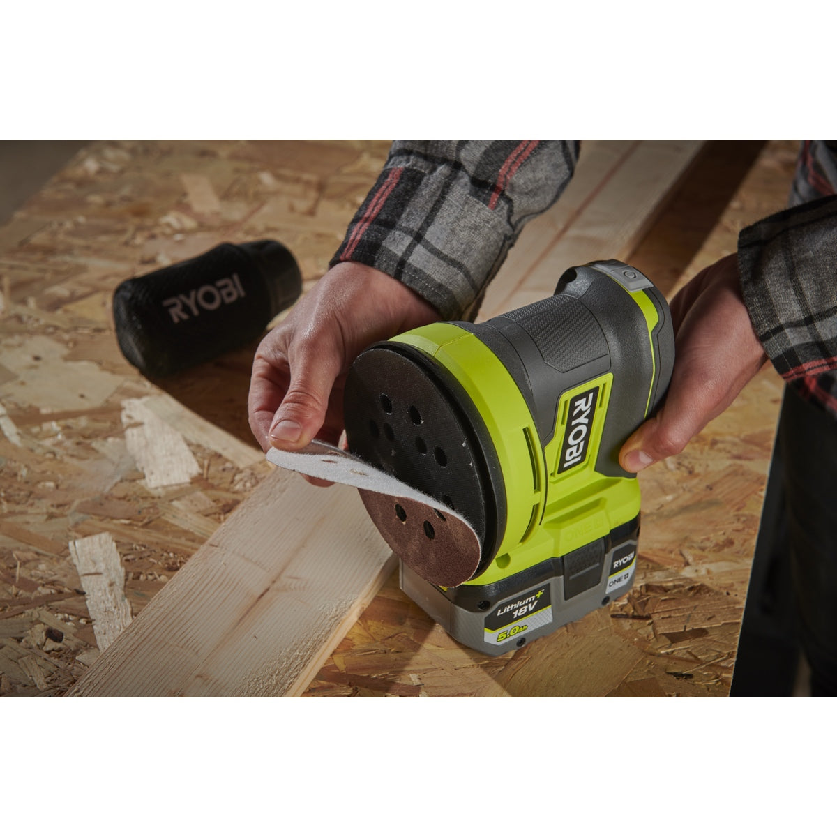 Levigatrice Rotorbitale Ryobi 18V ONE+ 125 mm Senza Batteria 3
