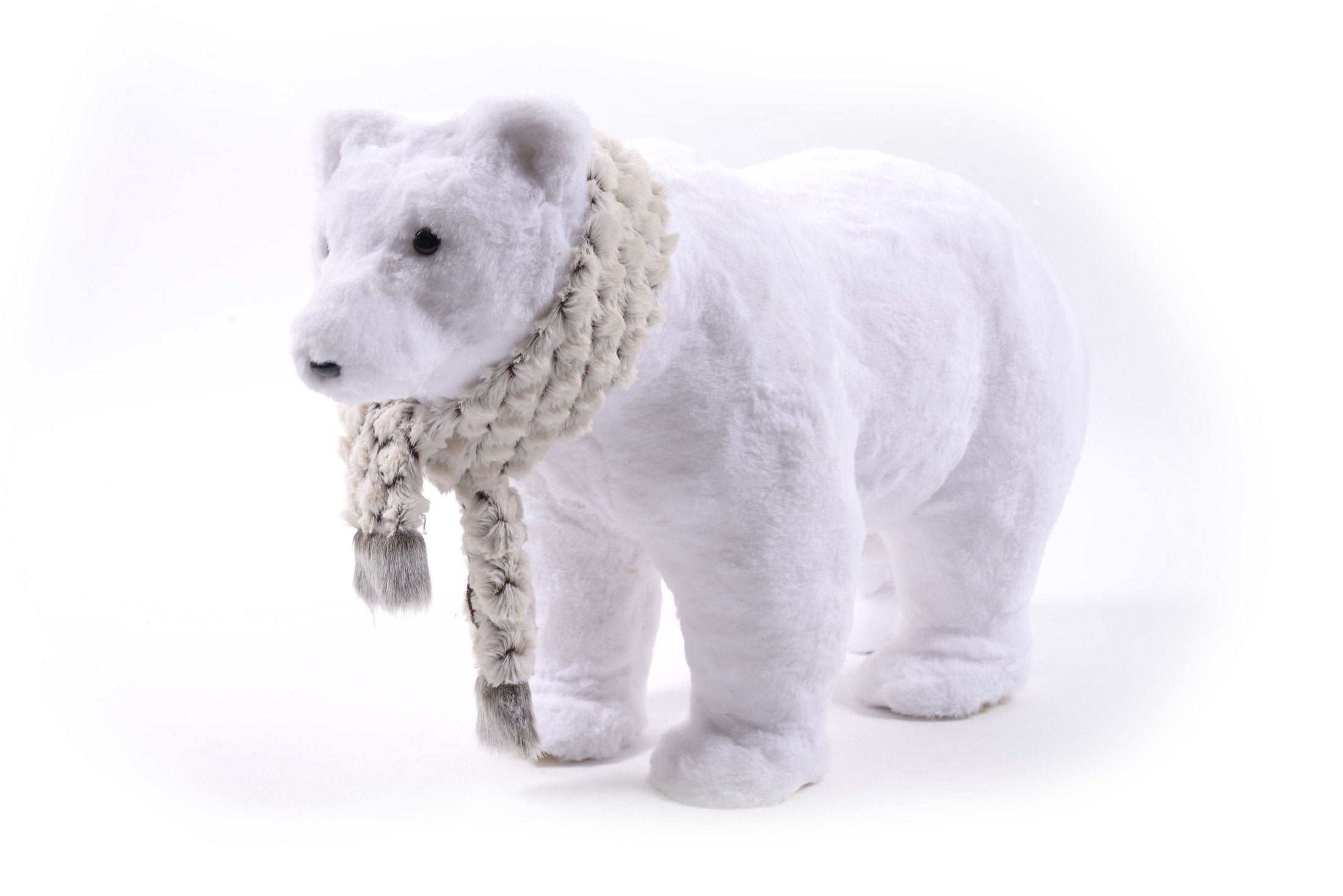 Orso natalizio grande con sciarpa 3