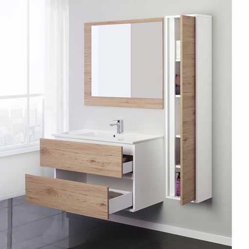 Mobile Bagno Sospeso con 2 cassettoni