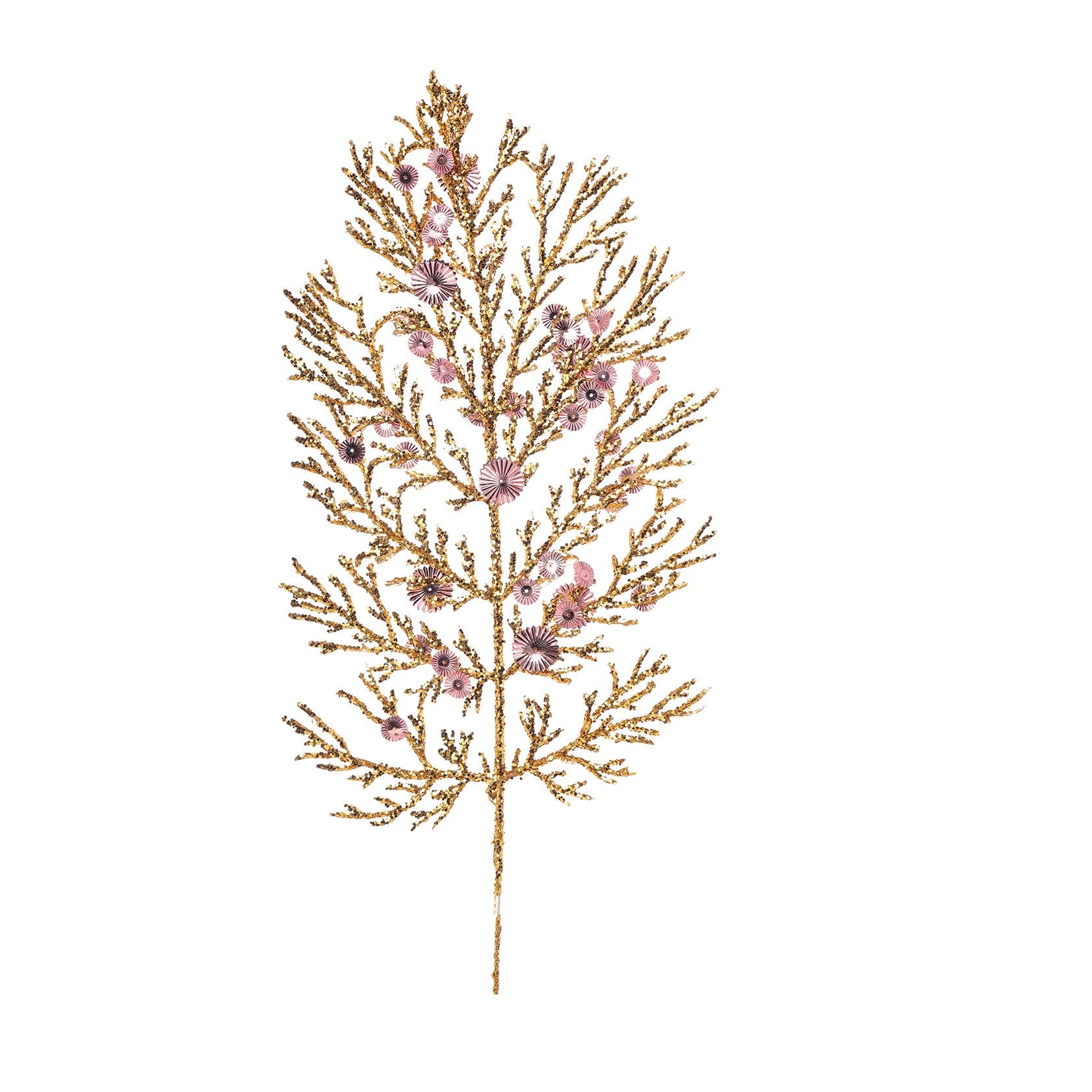 Foglia felce glitterata 40 cm