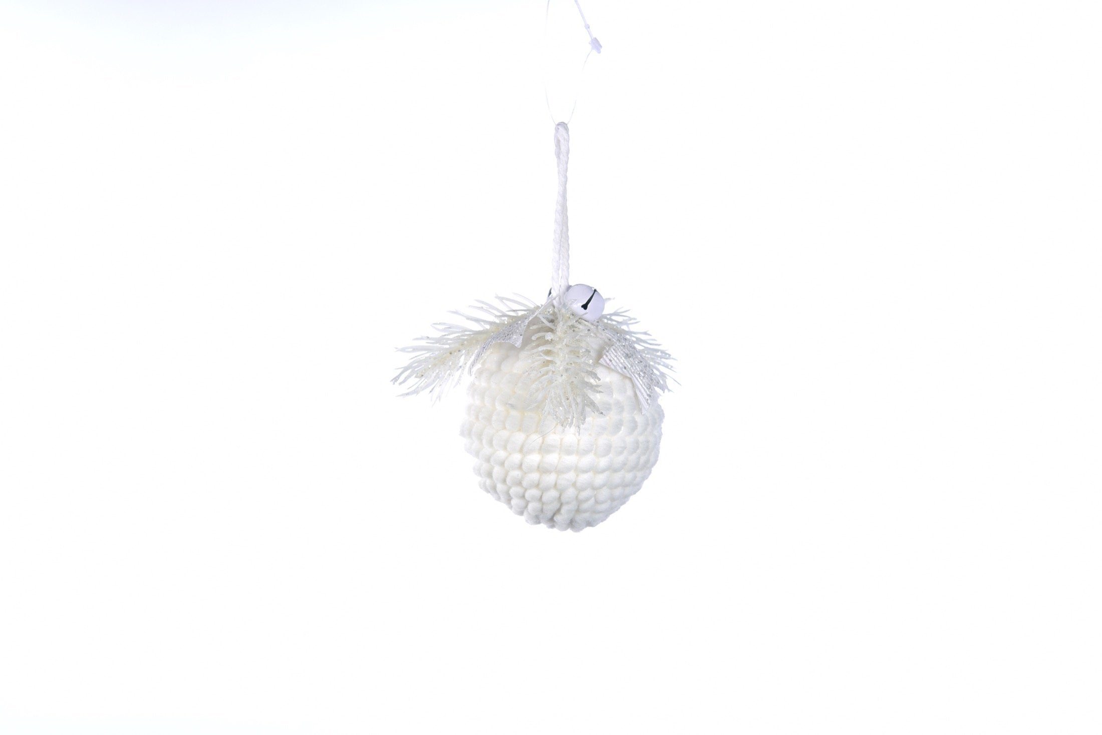 Palla di natale con decorazioni lana