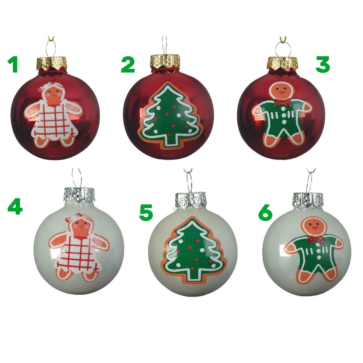 Pallina di vetro decorata 4,5 cm