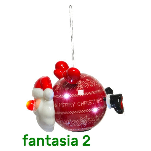 Palline di natale con personaggi natalizi Kaemingk 5