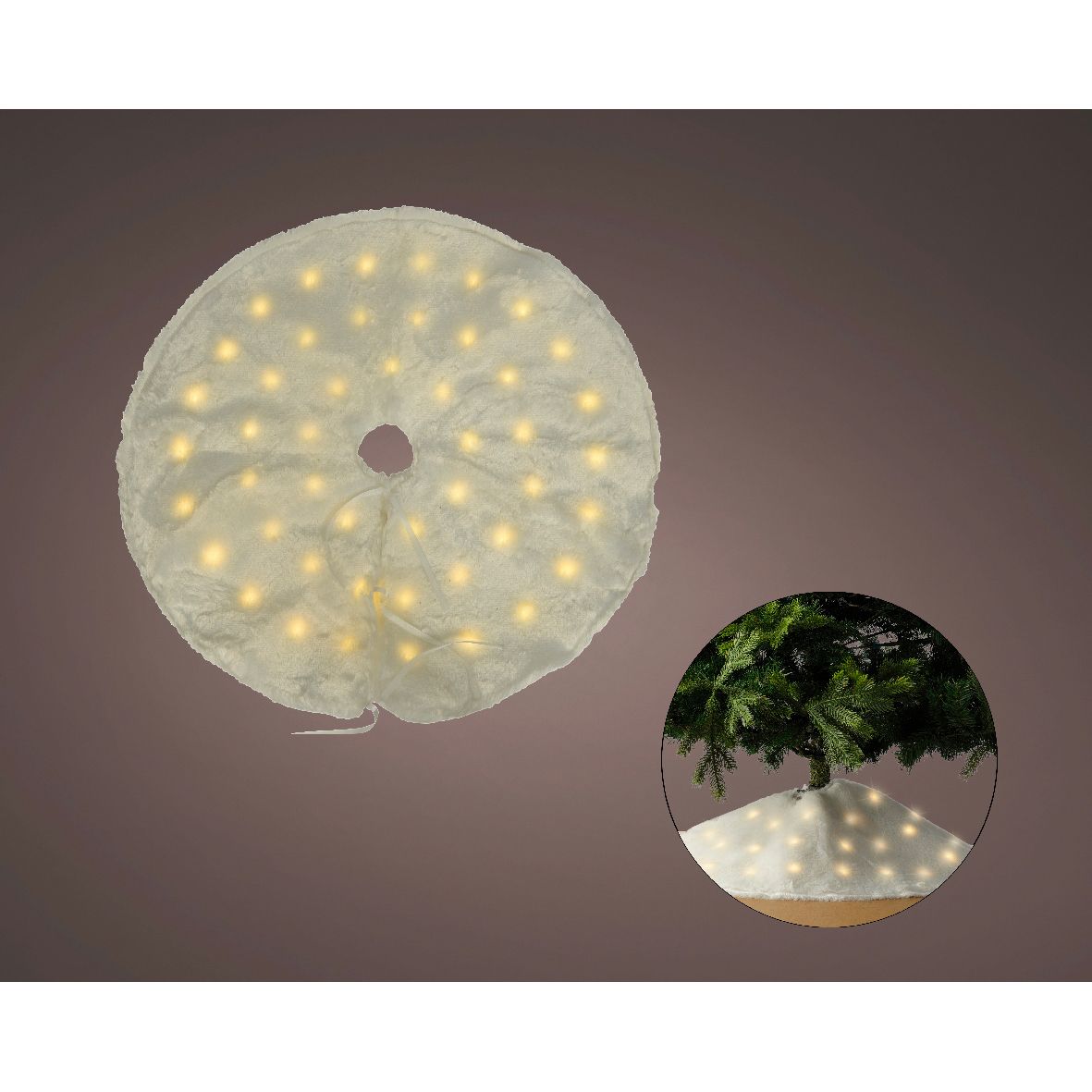 Copribase per albero di natale LED Kaemingk