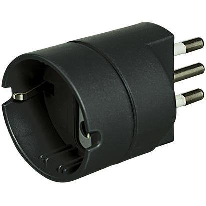 BTicino S3623GE Adattatore Presa Tedesca, Nero, 10A