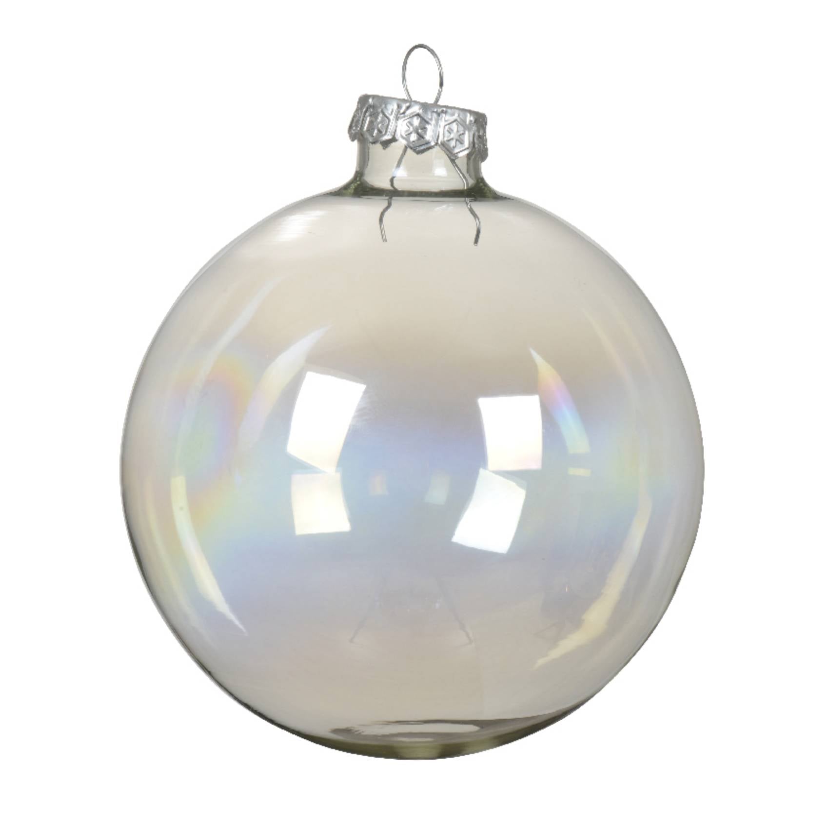 Kit 3 palline in vetro trasparenti 10 cm