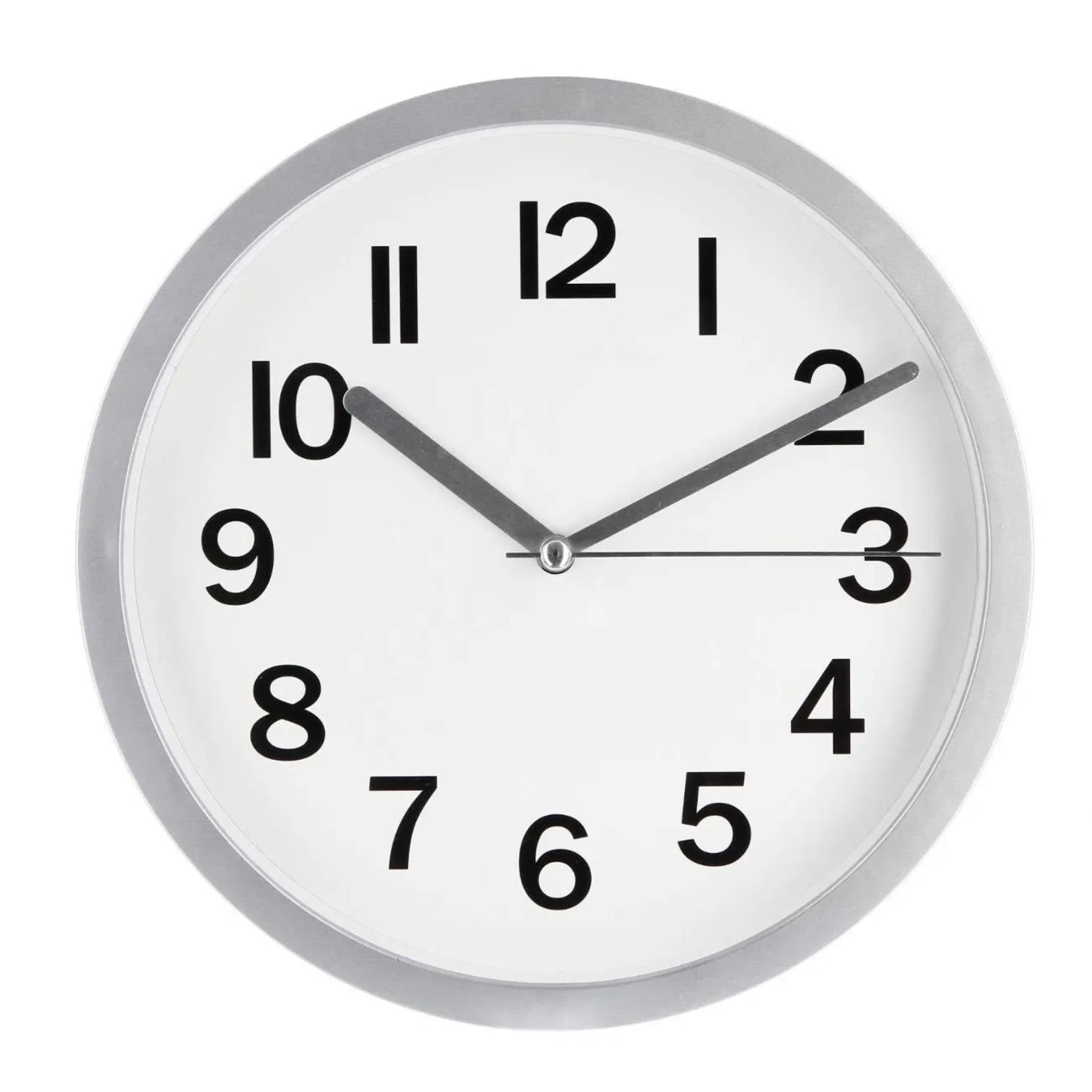 Orologio da Parete Moderno Argento ‚Äì √ò 22 cm