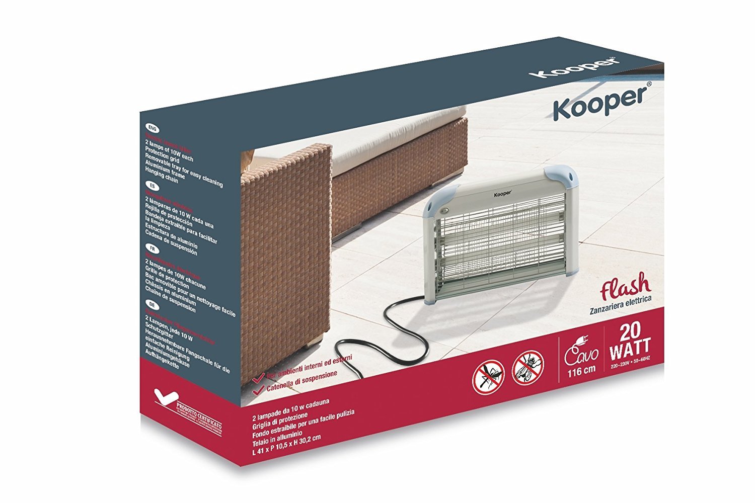 ZANZARIERA ELETTRICA FLASH 20 W 8