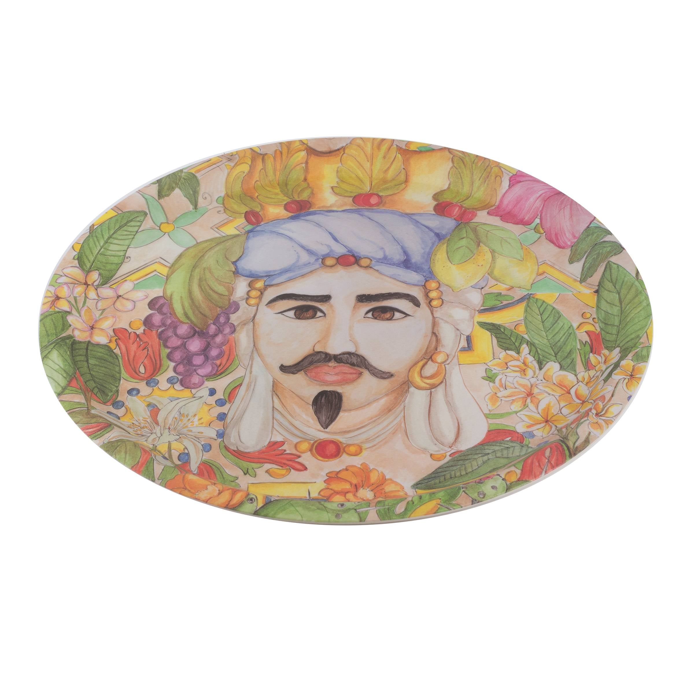 Re floreale vassoio tondo