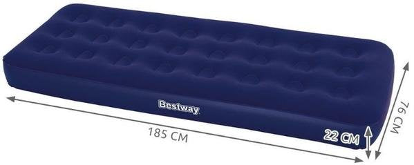 AIRBED BLU FLOCCATO SINGOLO CM.185x76x22 4
