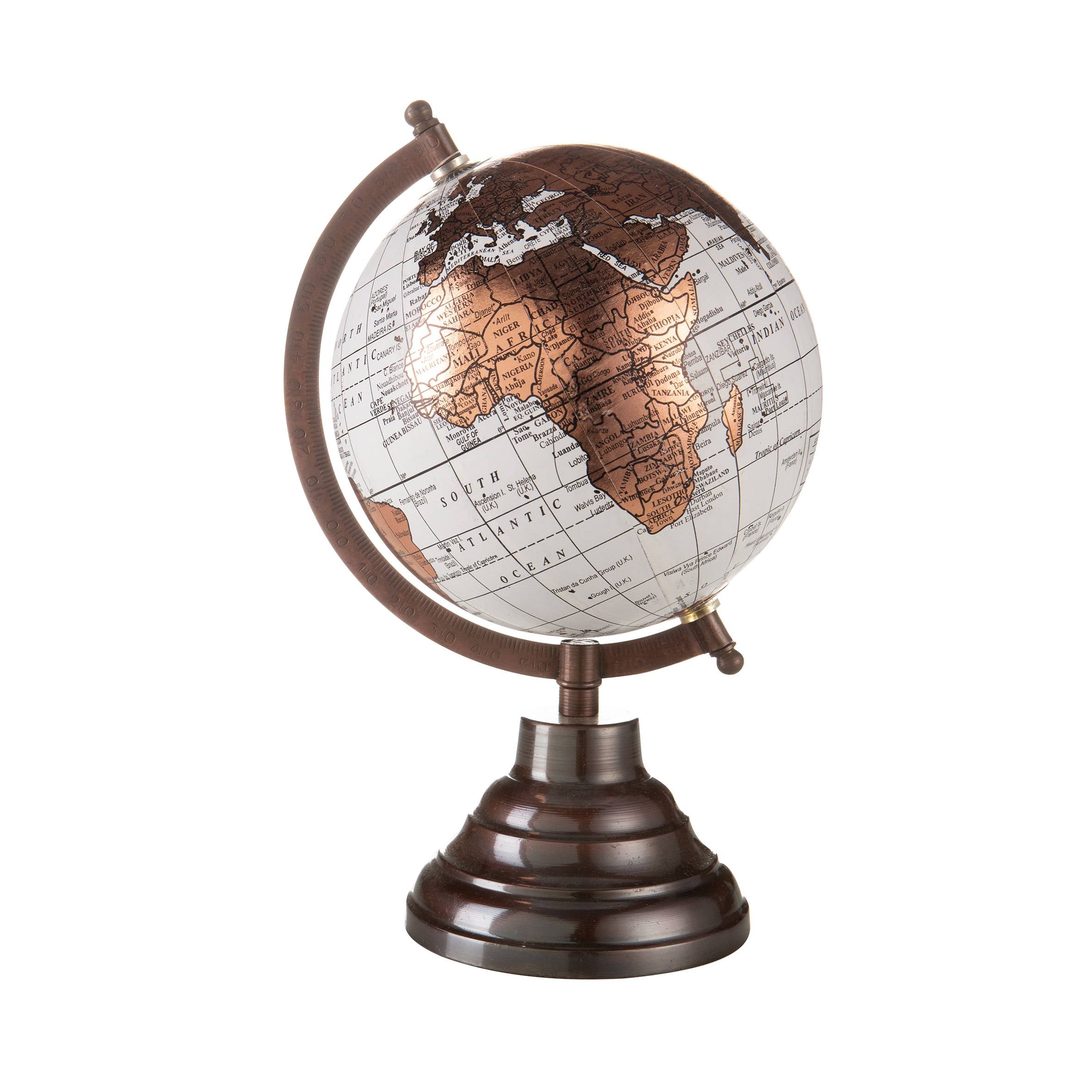 Mappamondo base brunita 27cm