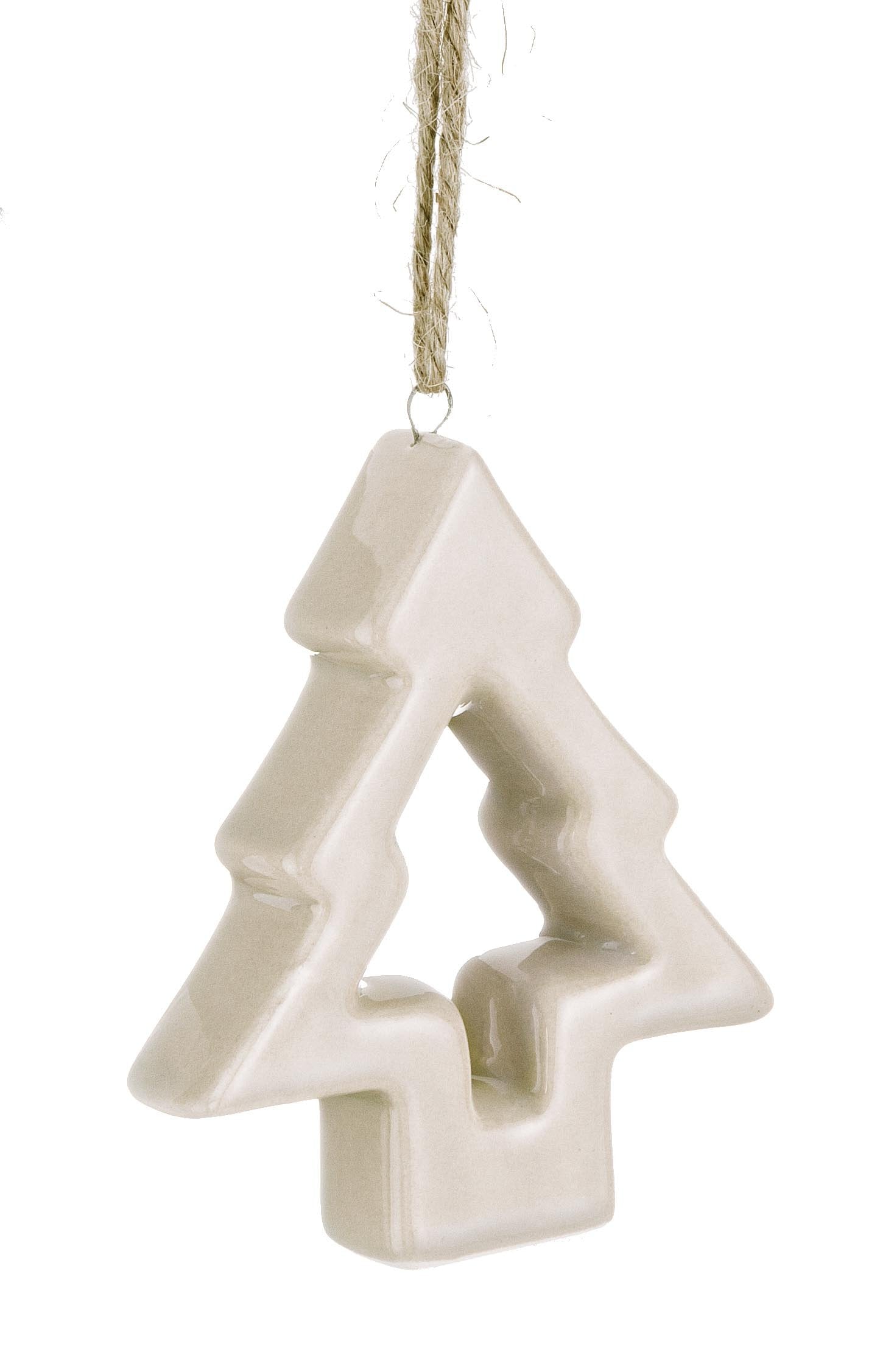 Pendaglio pino beige in ceramica