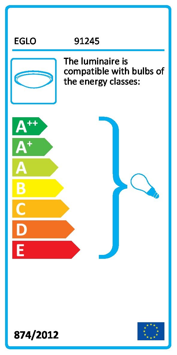 APPLIQUE VINTAGE 60 WATT E27 VETRO BIANCO SERIGRAFATO - EGLO 91245 3