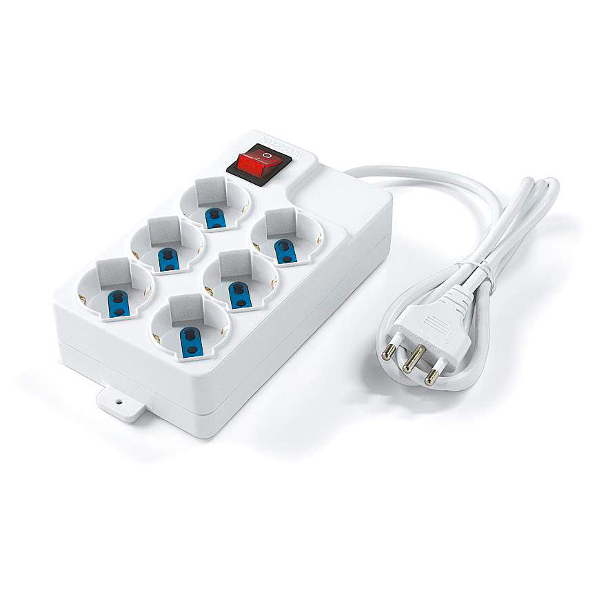 Multipresa Compact 6 posti Schuko/BIV