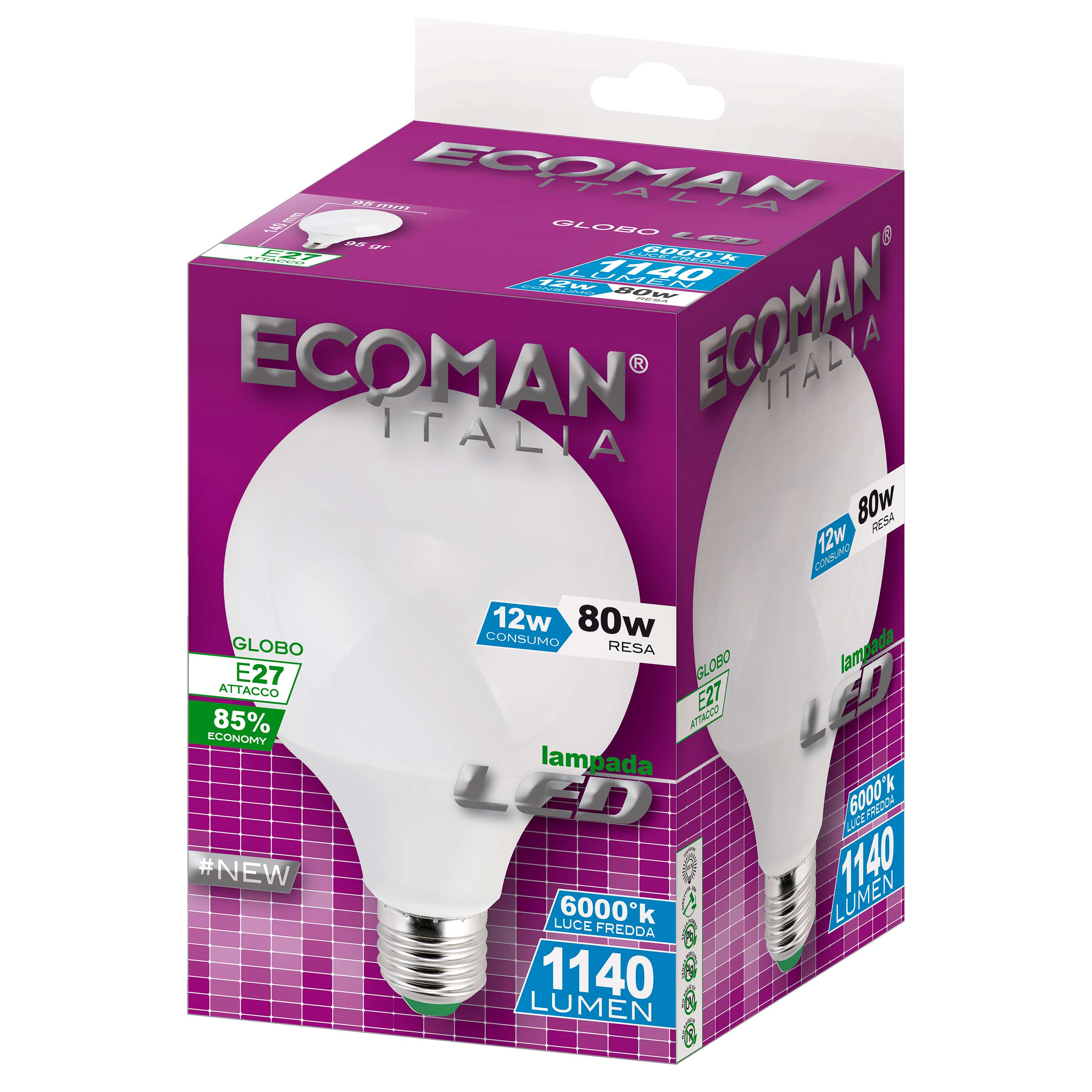 Lampadina LED Globo Frost 12W