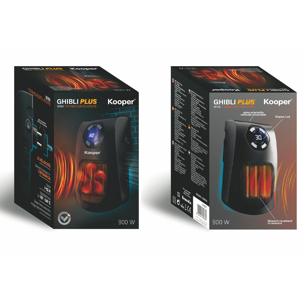 Stufa stufetta elettrica da parte 900W ghibli salvaspazio portatile ceramico