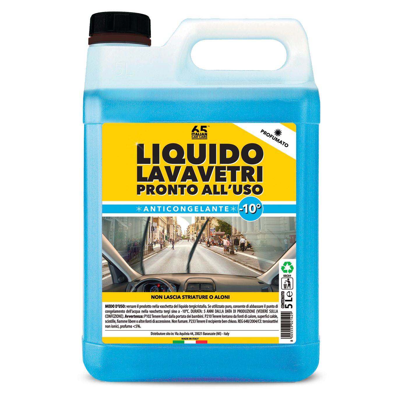 Liquido lavavetri invernale -10¬∞C 5 litri 1