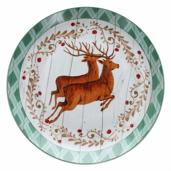 Piatto panettone renne 30 cm