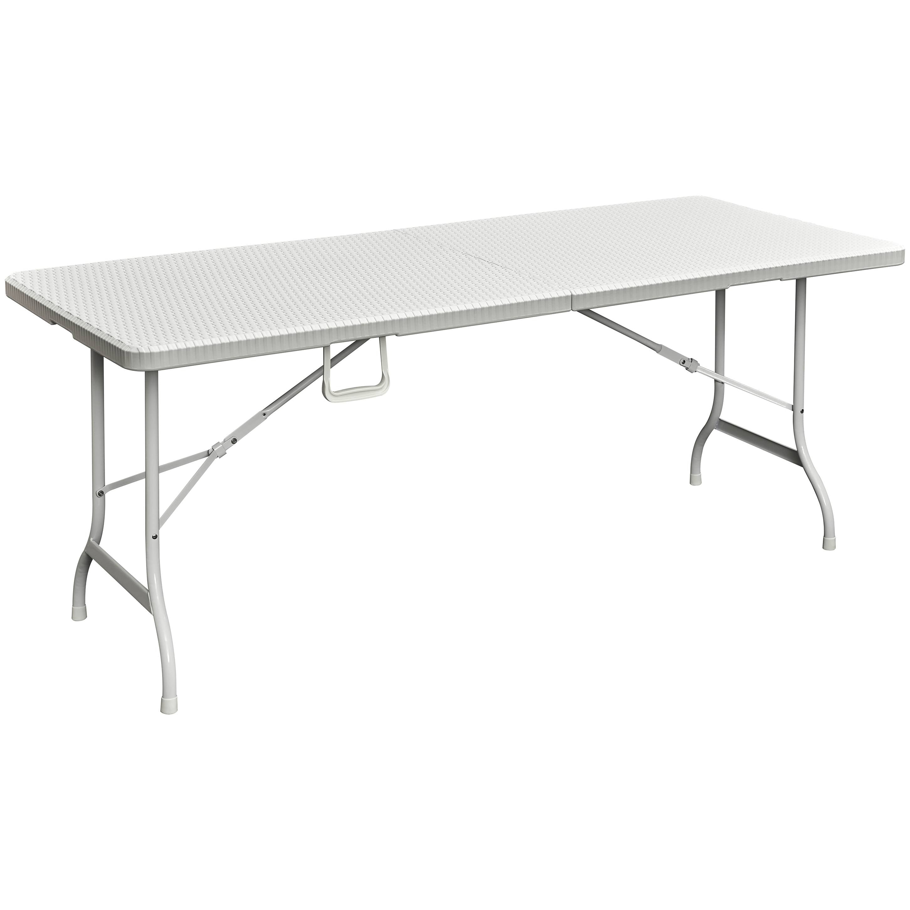 Tavolo pieghevole effetto rattan