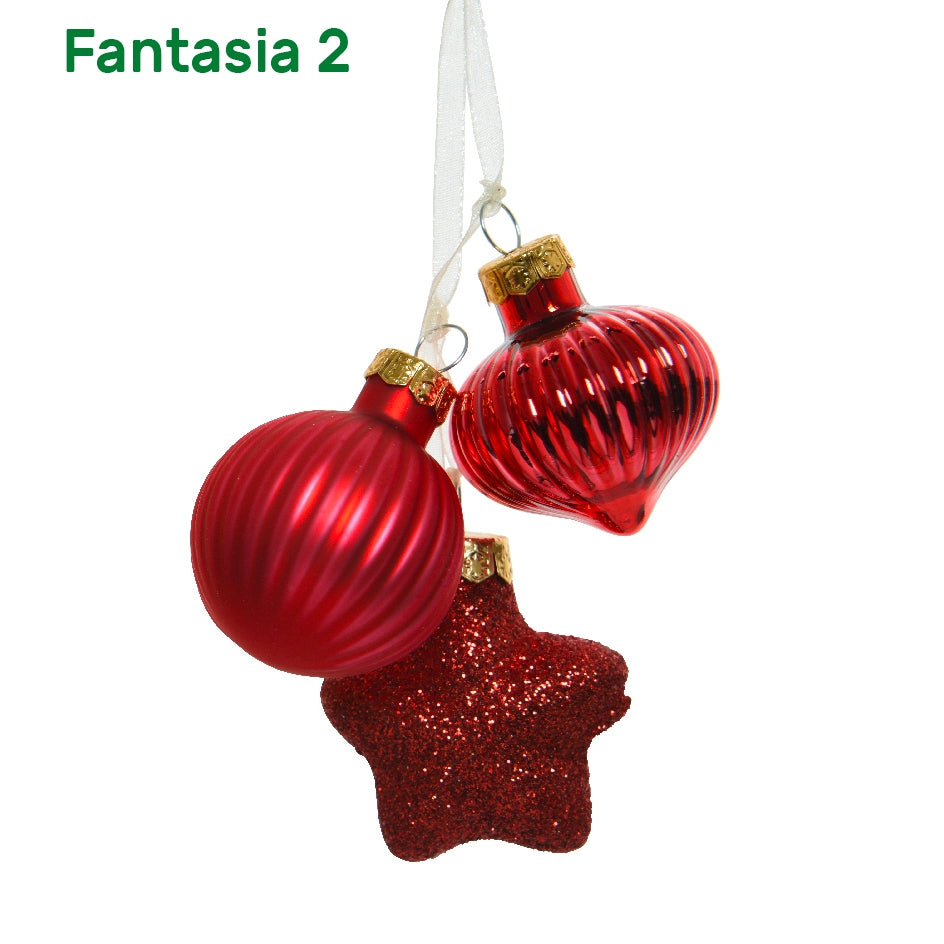 Addobbo albero Kaeming rosso/oro 3