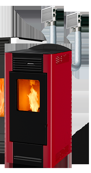 STUFA PELLET STAR 12.2 CANALIZZATA BORDEAUX 11.8KW