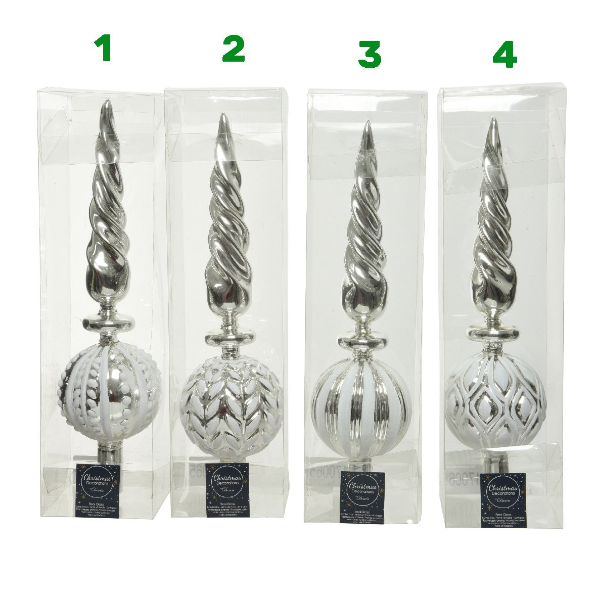 Puntale albero argento