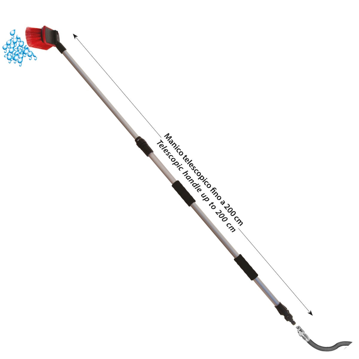 Idrospazzola Spazzola Lavaggio 30×7 cm Telescopica