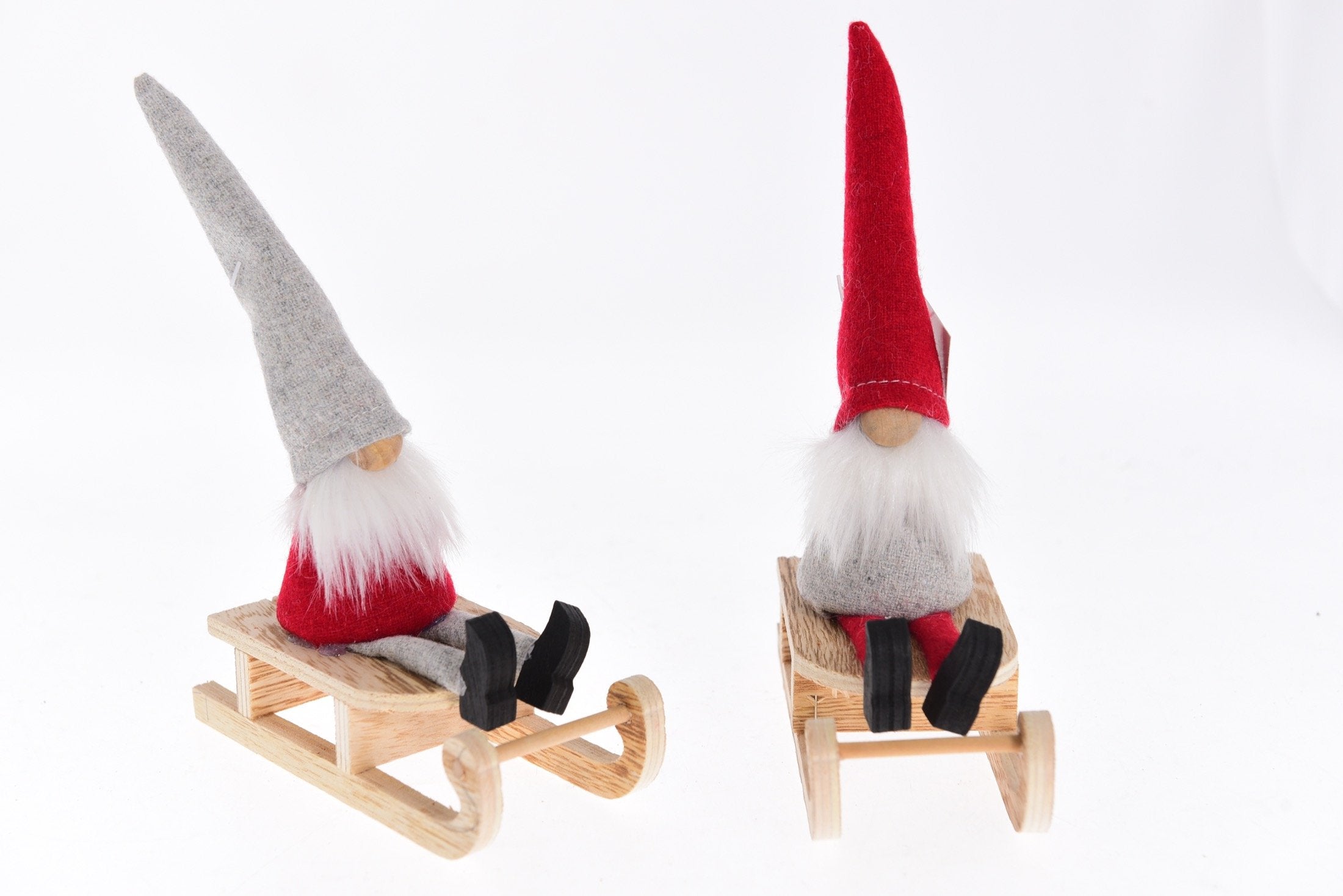 Babbo natale sulla slitta con decorazioni