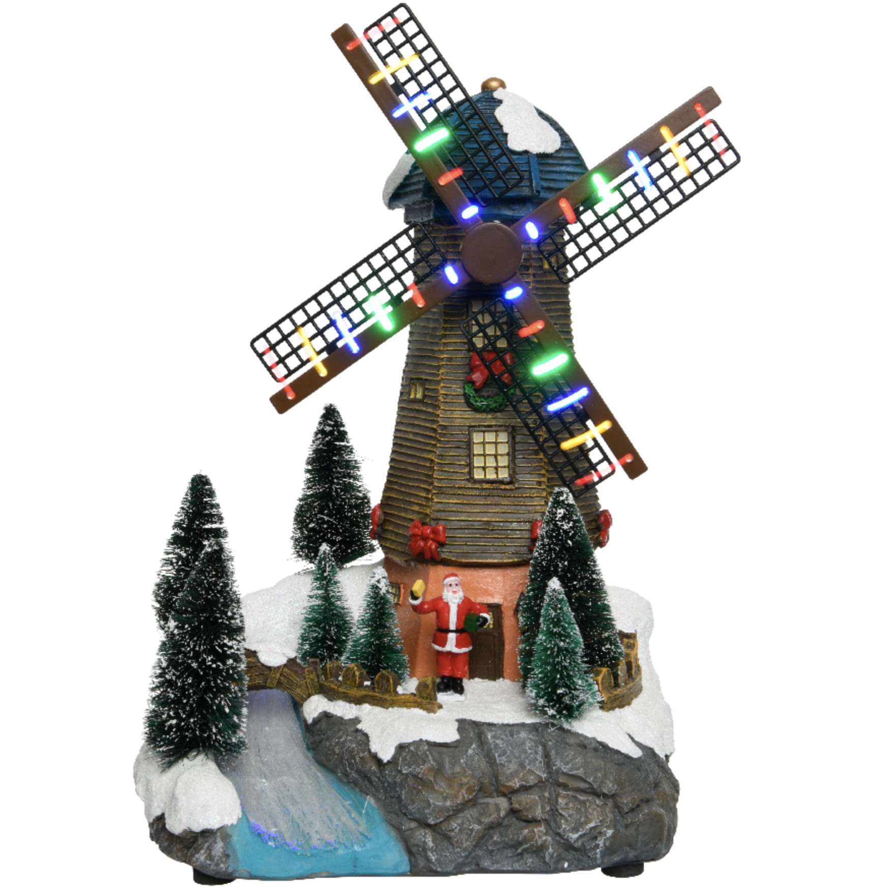 Carillon villaggio natalizio mulino LED