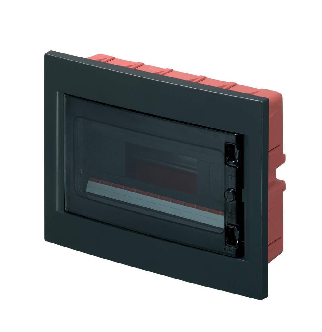 Centralino ad incasso nero 12 moduli IP40