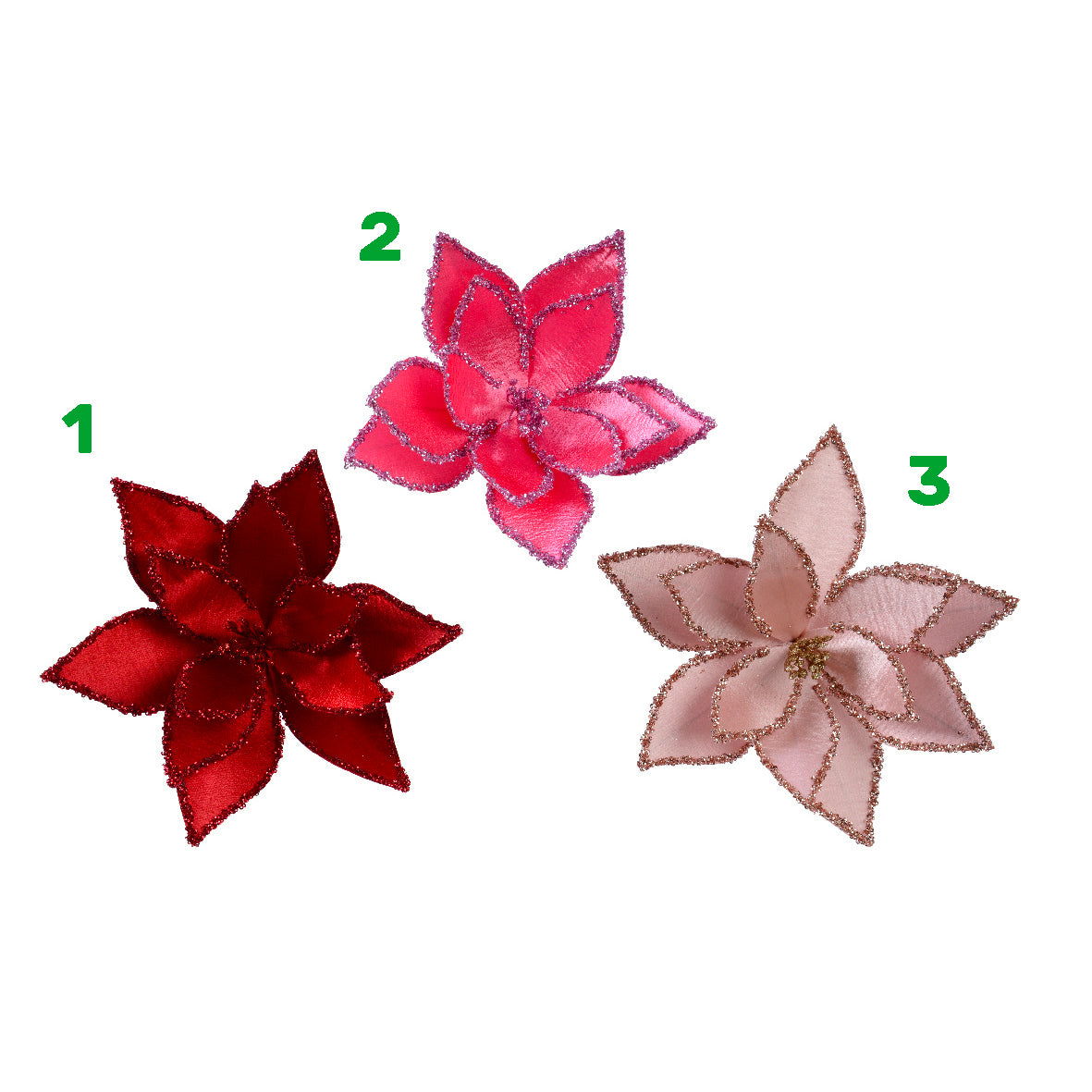 Fiore natalizi in stoffa