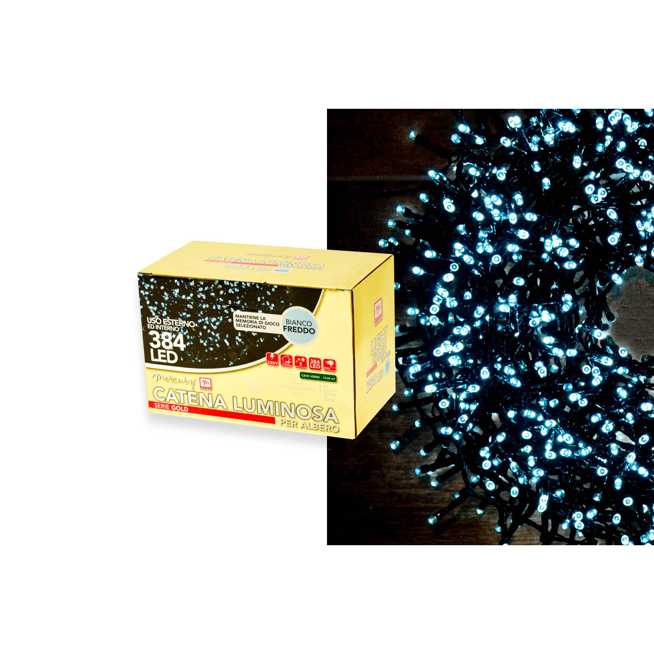 348 minilucciole da esterno Mercury bianco fredda