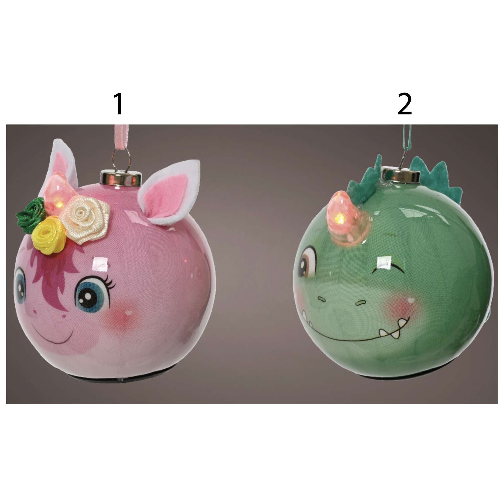 Pallina LED unicorno 7 cm