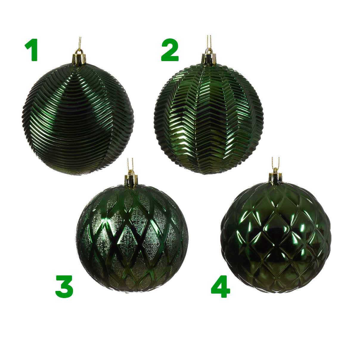 Pallina di natale verde 10 cm