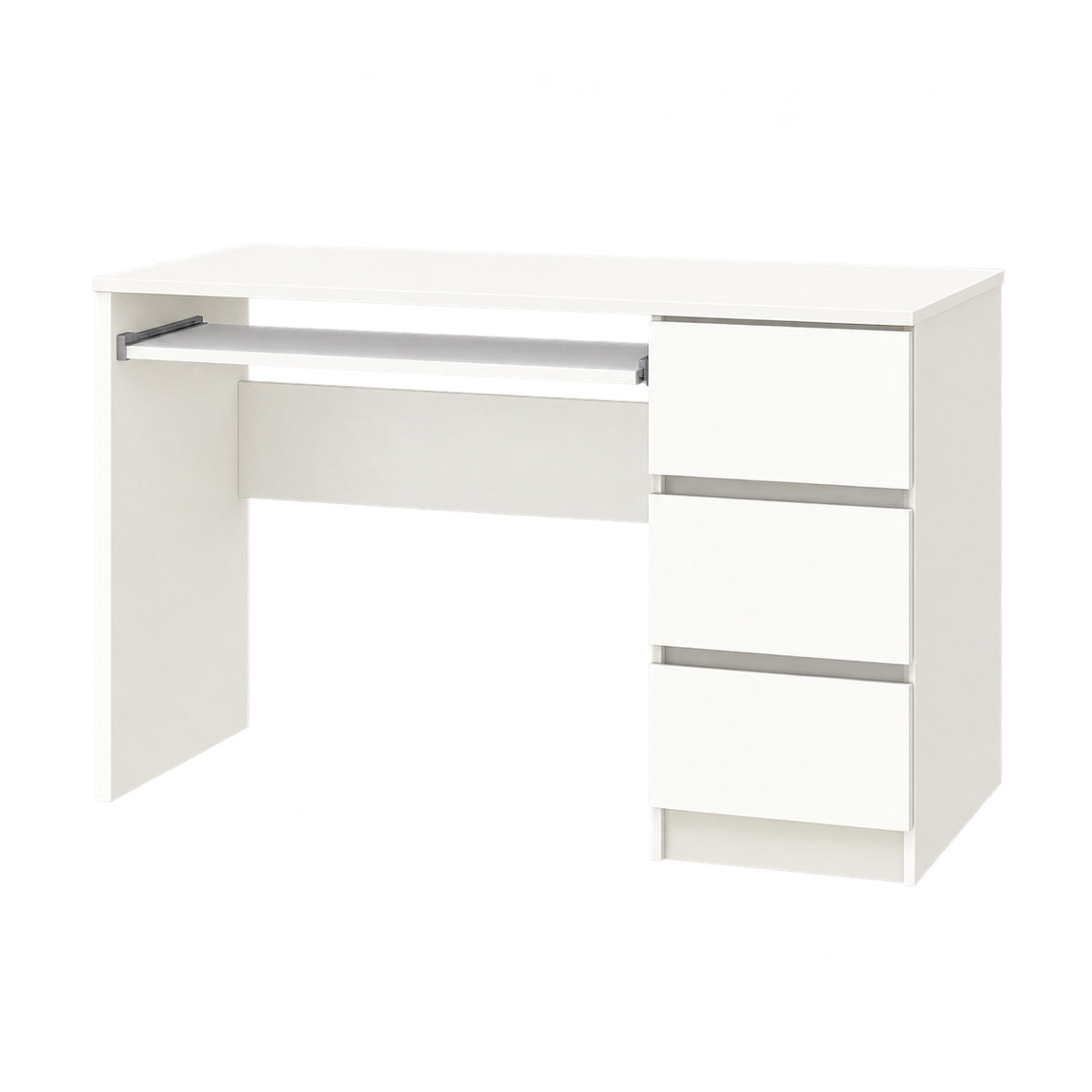 Scrivania in Legno 120x50x75 cm con 3 Cassetti 2