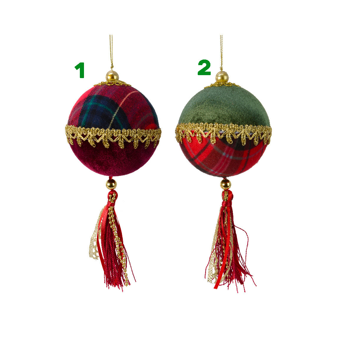 Pendaglio sfera con frangia