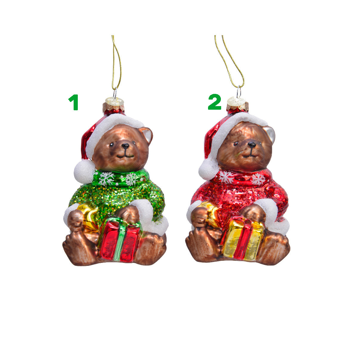 Appendino orsetto cappello natalizio 12 cm