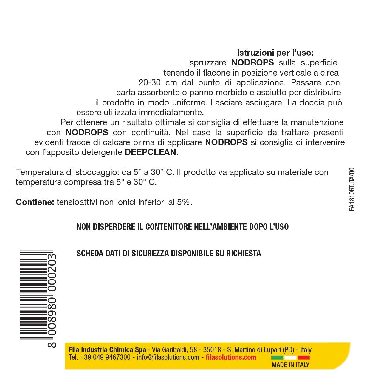 Detergente per vetri Nodrops FILA 750ml 3