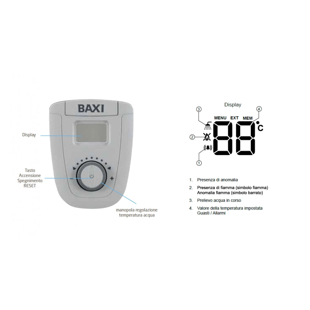 Scaldabagno Baxi AcquaProject 14L FIBLUEGL