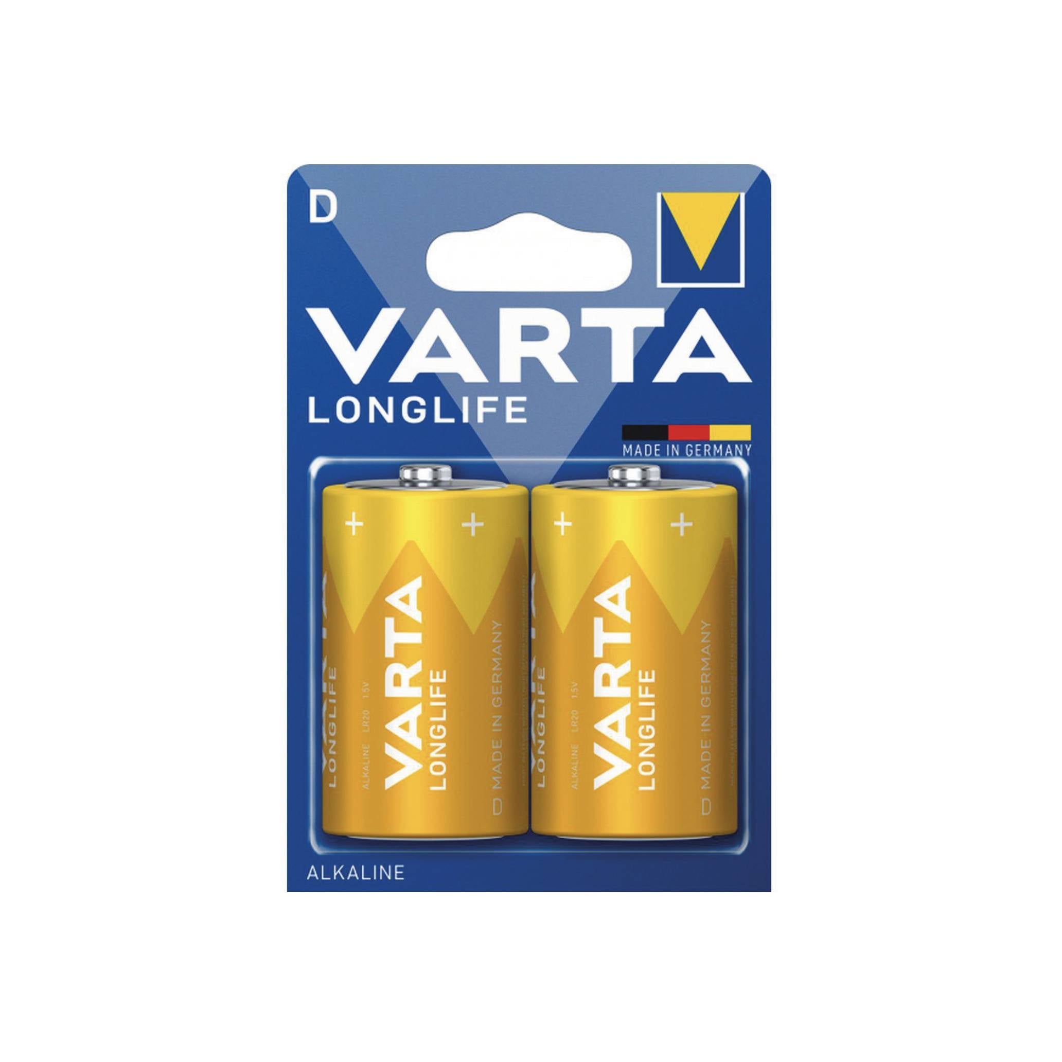 Varta Batteria Torcia pila D LongLife x2