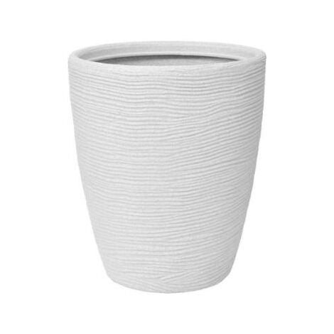 Tronco conico basso Shabby bianco