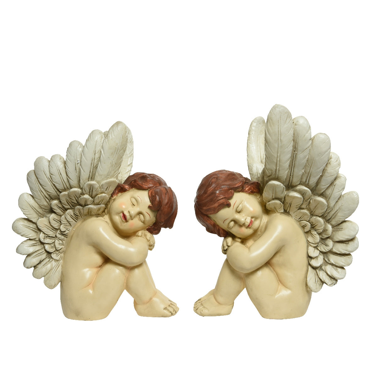 Angelo seduto in resina Kaemingk