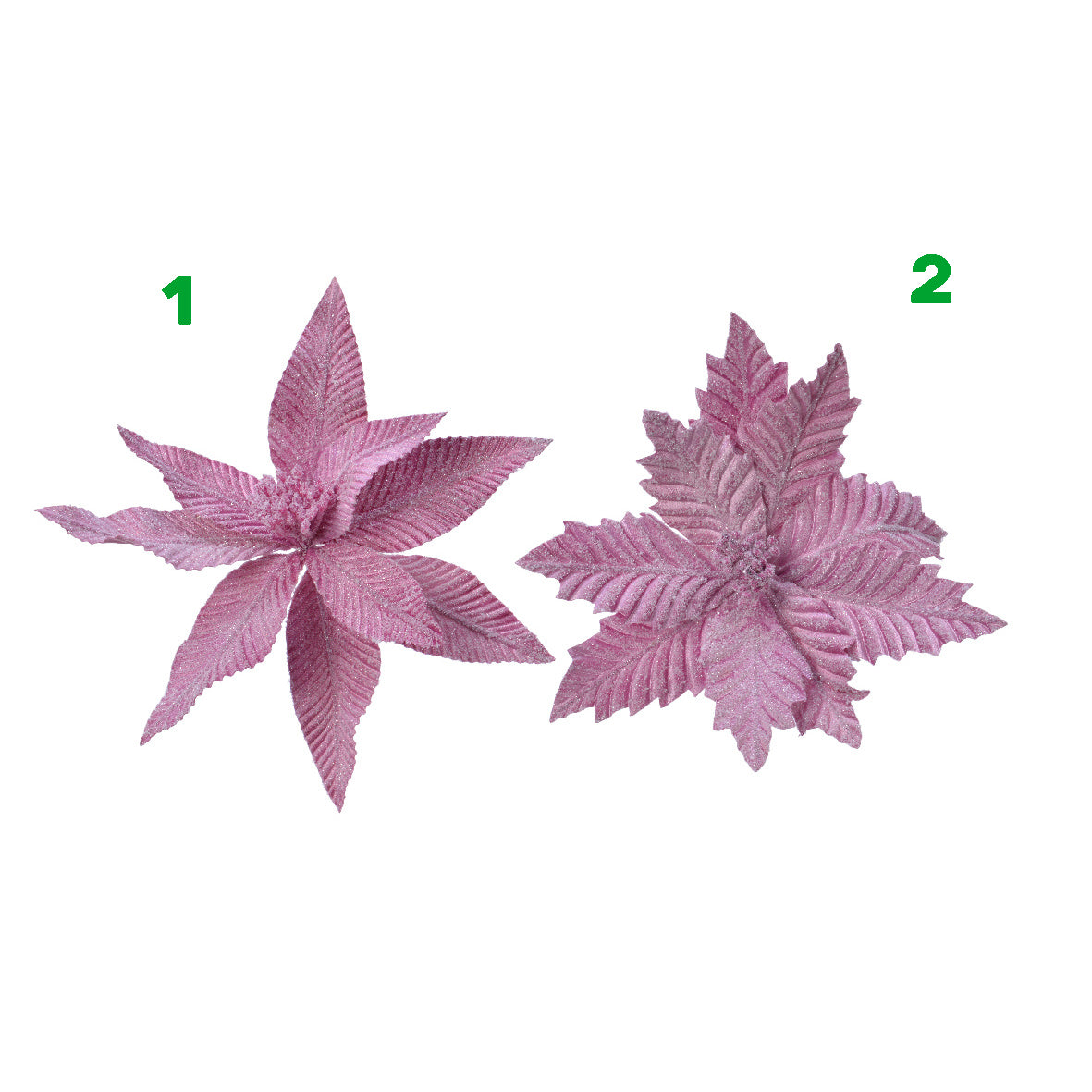 Poinsette decorativa stella rosa