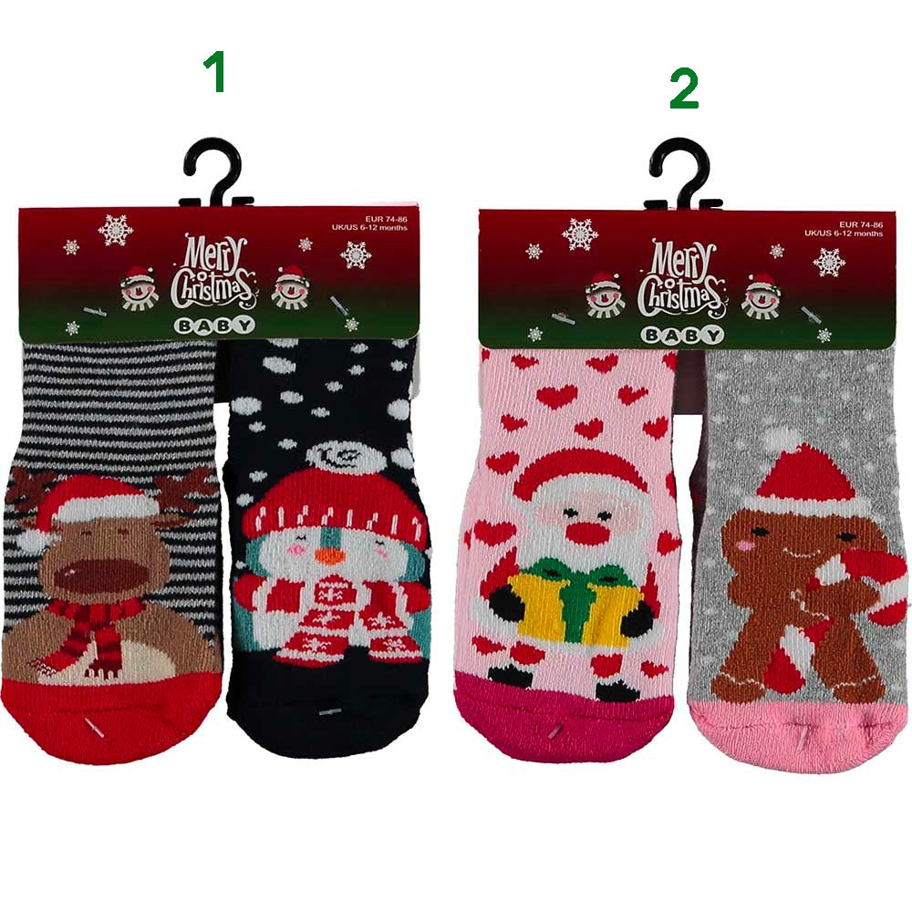Calzini X-mas natalizi per neonati 74-86