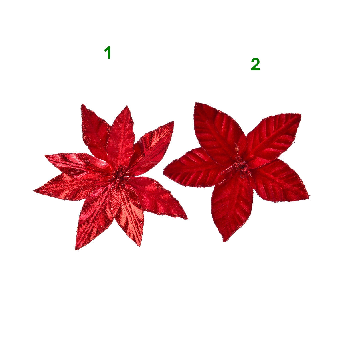 Decorazione natalizia Poinsetta rossa 11 cm Kaemingk