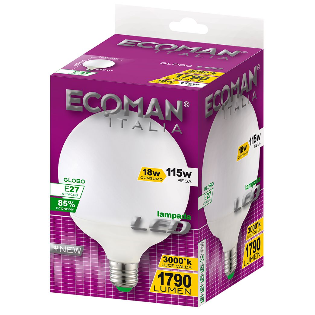 Lampadina LED Globo Frost 18W